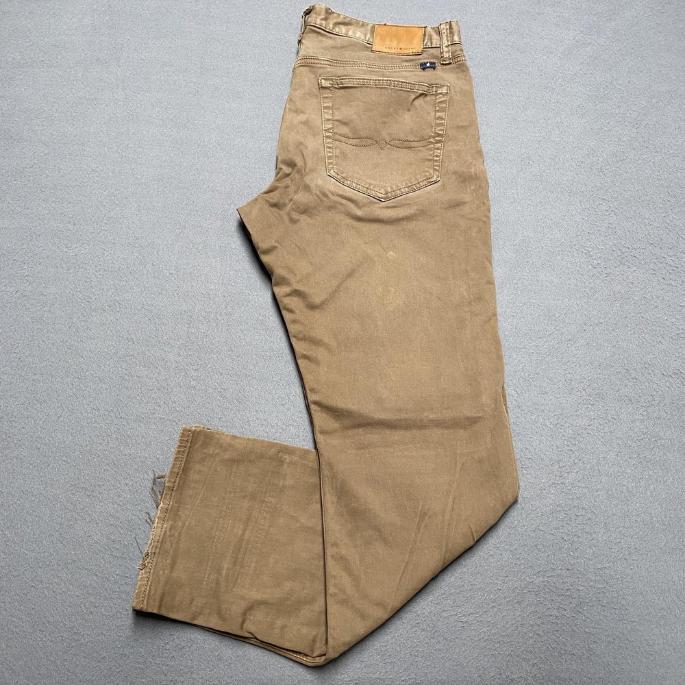 Lucky Brand Chino Pants Mens 33x30 Brown 121 Heritage Slim Stretch‎ Casual